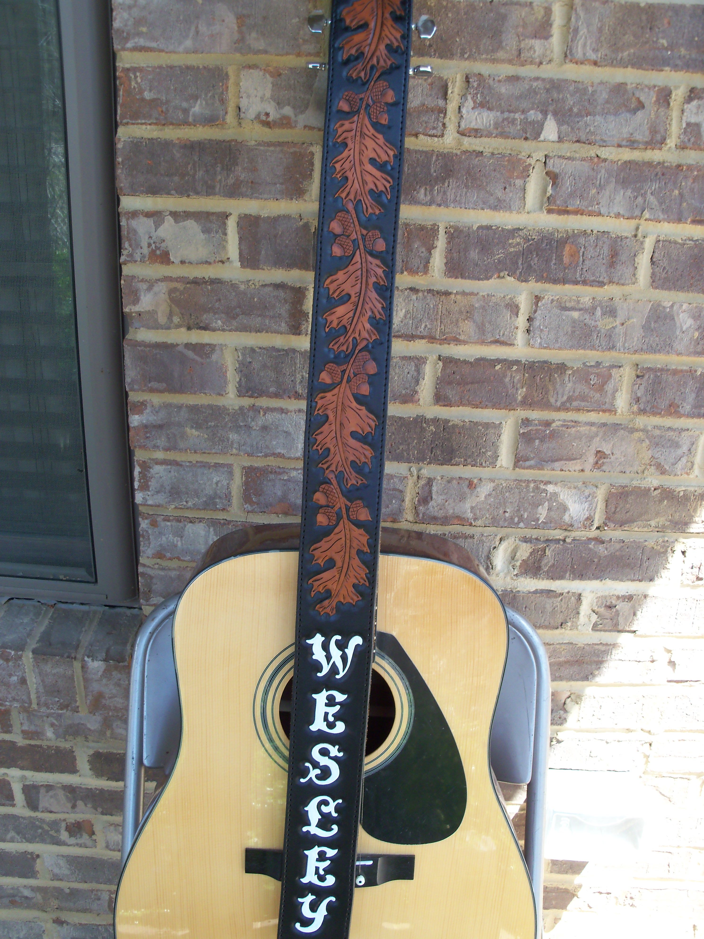 Hand Made Handmade Guitar Strap by Hubbard Leather