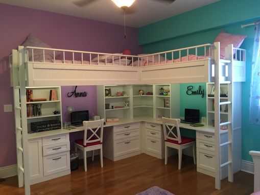 Custom Made Dual Loft Beds With Desks by Carolina Wood ...