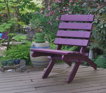 Custom Made Laughing Creek Eggplant Color Storable Cedar Chair - Simply Beautiful!