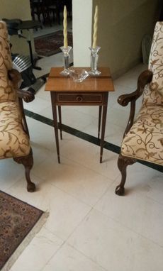 Custom Made Federal Style Side Table With Inlay