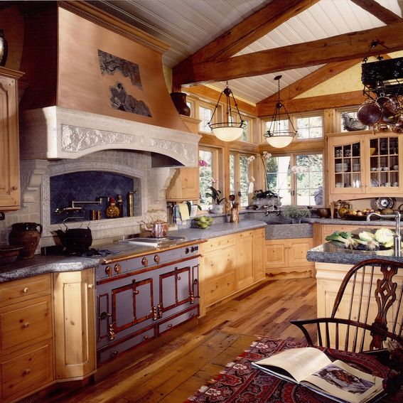 Handmade French Country Kitchen Remodel Of Wood, Stone & Metal by ...