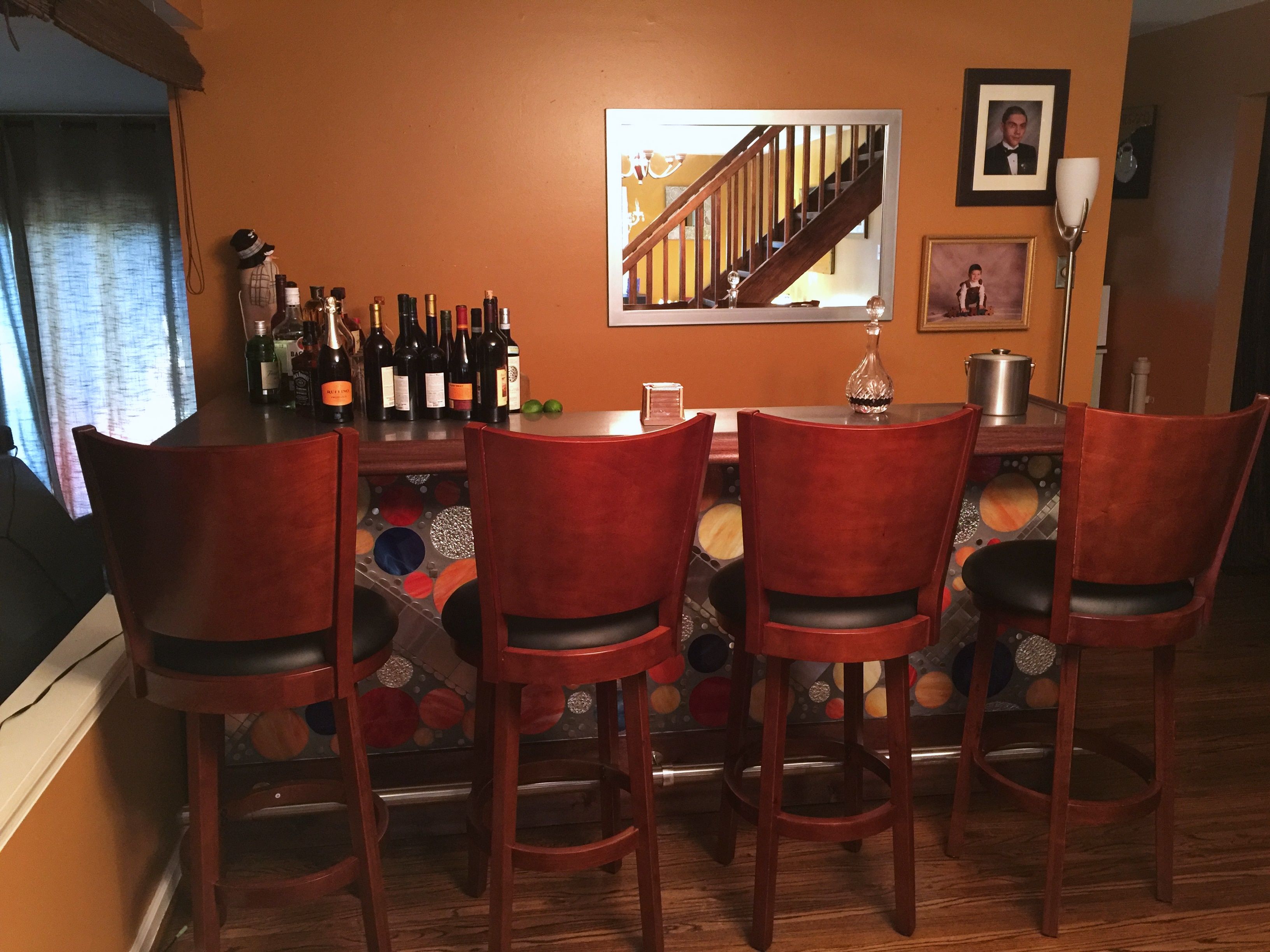 Handmade Custom Mosaic Bar by Susanne Ferrante