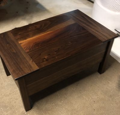 Custom Made Lift Top Combination Storage Coffee Table And Desk Made From Solid Hardwood Or Pine