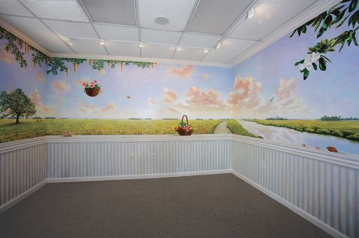 Custom Made Coastal Tidewater Mural On Canvas By Visionary Mural Co.