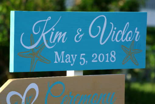 Buy Hand Crafted Welcome Wedding Sign Wood Beach Wedding Decor. Shoes  Optional Signs, made to order from iDecor4you Inc. 