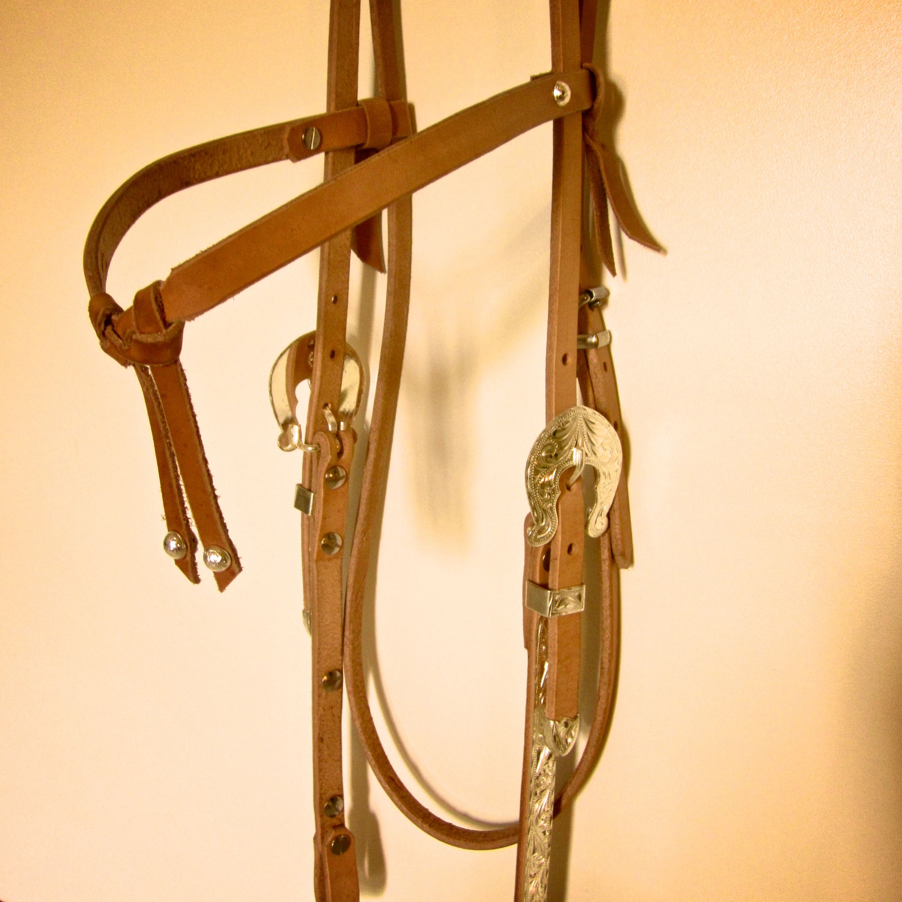Custom Handmade Horse Bridle, Headstall by Leaf Leather