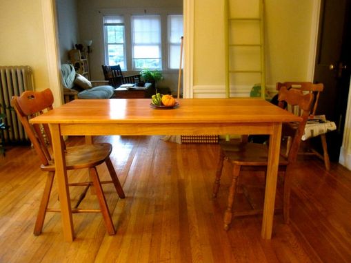 Custom Made Wide Plank Cherry Dining Table