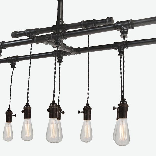 Custom Industrial Pipe Edison Chandelier With 12 Bulbs By Hammers Custom Industrial Pipe Edison Chandelier With 12 Bulbs By Hammers And Heels Custommade Com