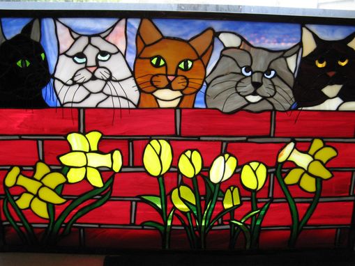 Custom Made Custom Pet-Themed Stained Glass Panel