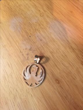 Custom Made Hank Williams Jr. Ruger Pendant In Gold With Ruby