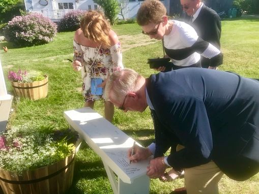 Custom Made Wedding Bench Guest Registry