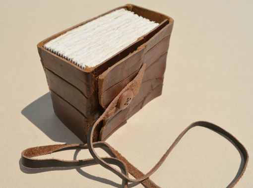 Custom Made Handmade Bound Alligator Hide Book Sculpture Coffee Table Book (478)