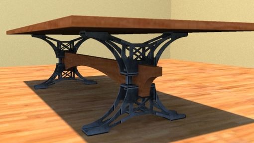 Custom Made Steel Trestle Conference Table