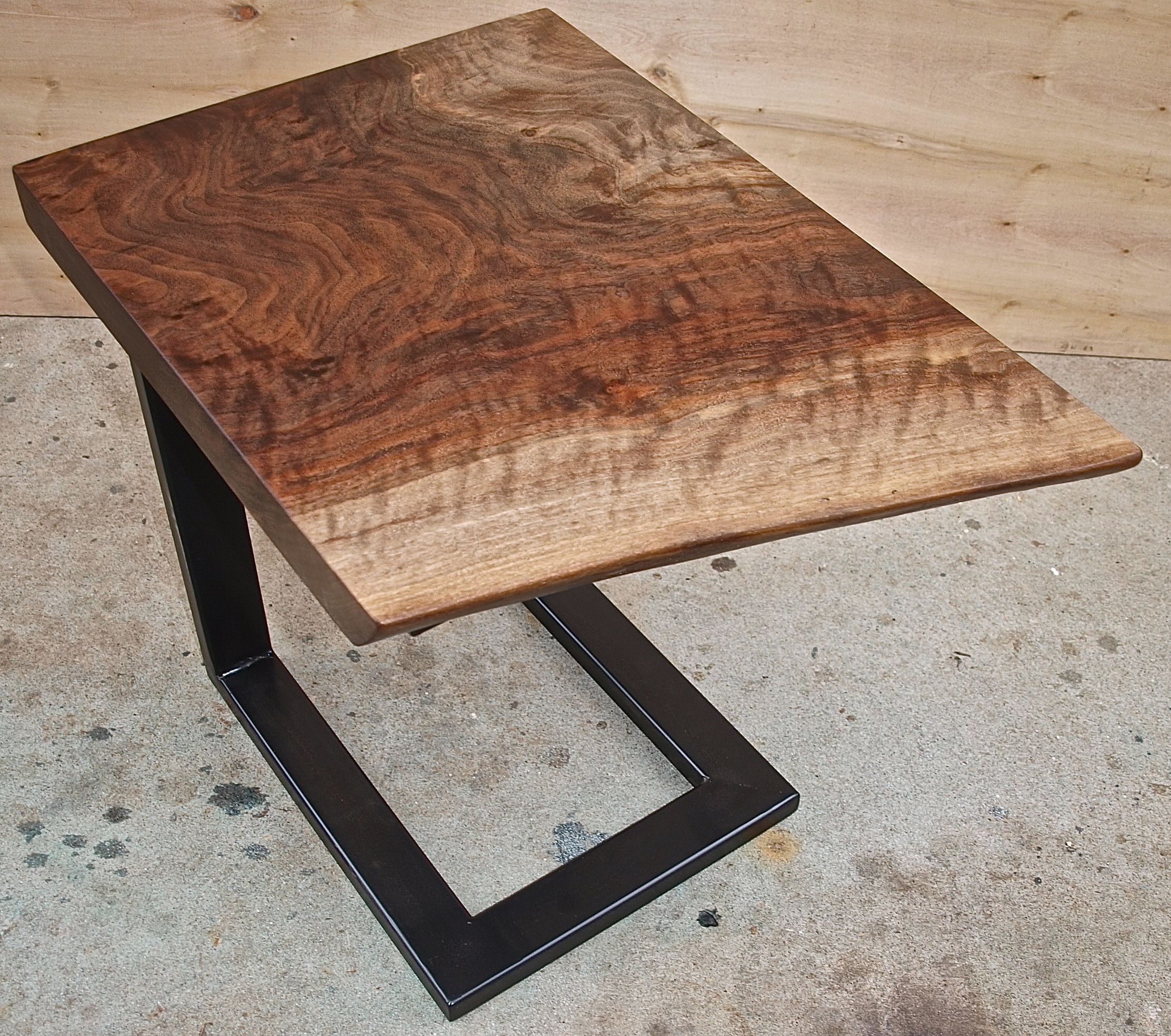 Custom Live Edge Walnut End Table by WITNESS TREE STUDIOS