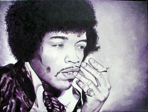 Custom Made Jimi Hendrix Oil Painting