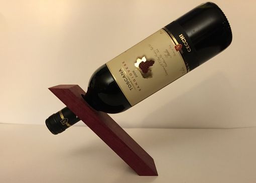 Custom Made Exotic Purpleheart - Wine Holder Gravity Illusion