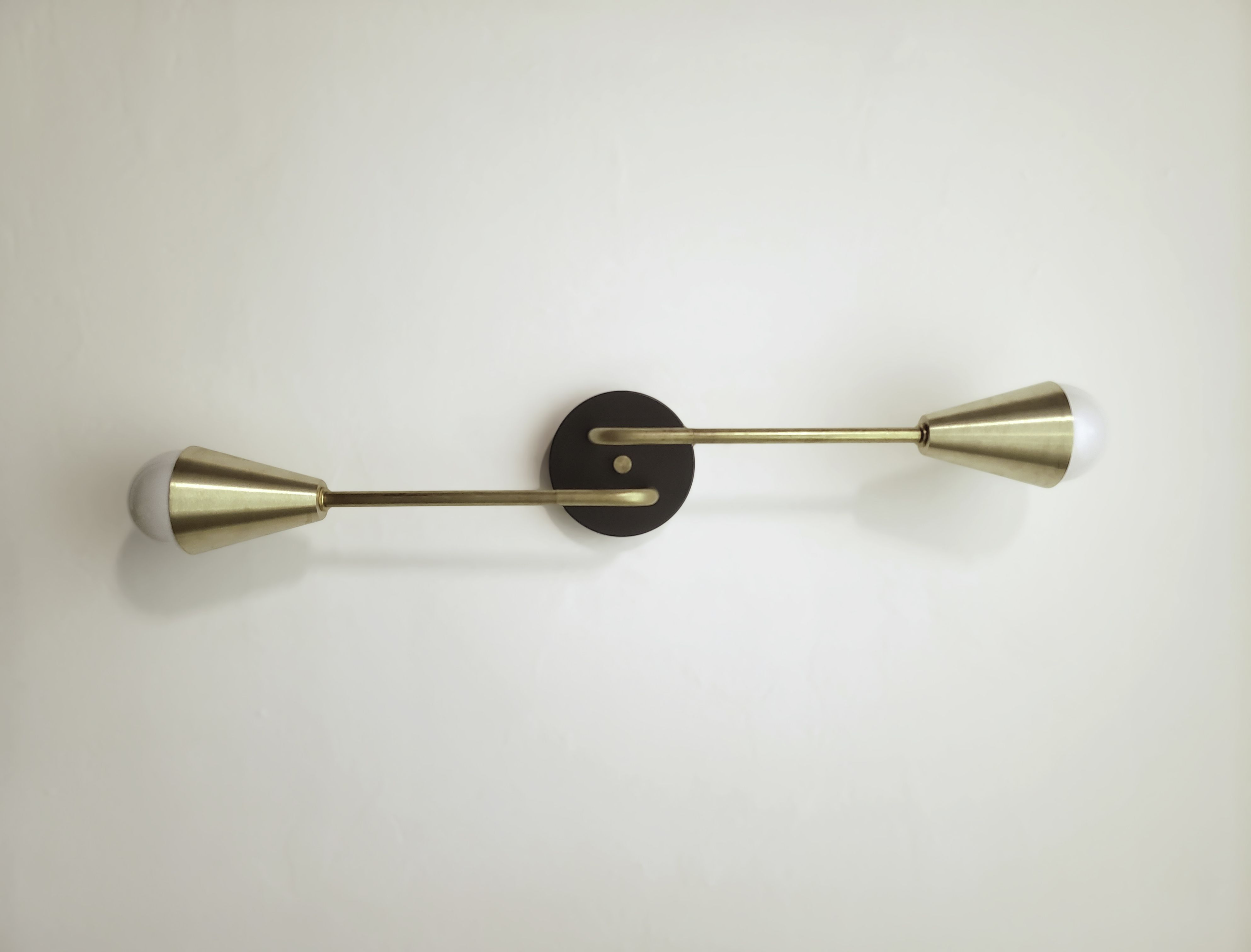 Details about   Modern Wall Sconce Light Brass Vintage Mid Century Vanity Industrial Fixture 