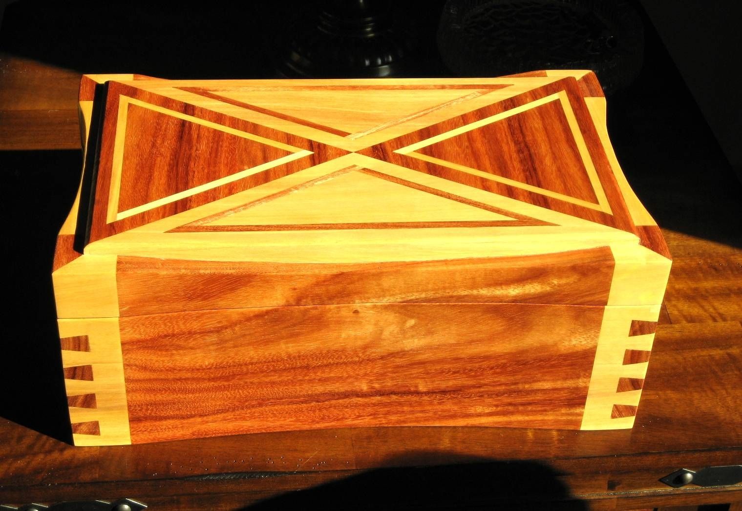 Custom Exotic Hardwood Tabletop Humidor by Zanoni Woodworks