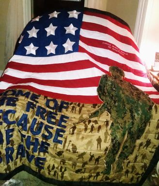 Custom Made Quilt To Honor Military