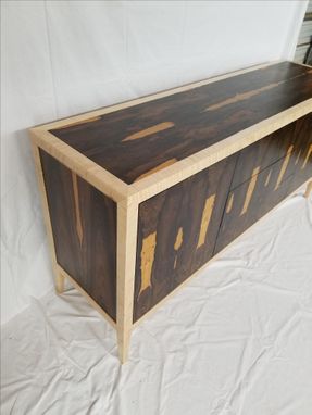 Custom Made Media Console,  Buffett ,Entertainment Center Made With Exotic Wood