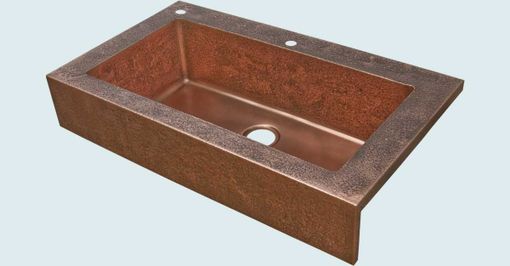Custom Made Copper Sink With Apron & Full Hammering