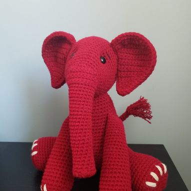 Custom Made Elliott The Elephant, Elephant Plushie, Crochet Plush, Elephant Toy
