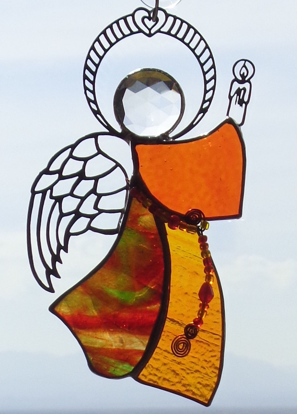 Custom Made Stained Glass Angels by Krysia Designs