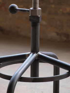 Custom Made Industrial Adjustable Drill Press Stool