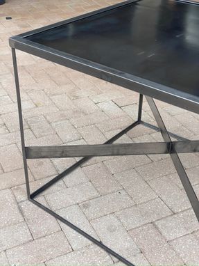 Custom Made Metal Square Table For Patio Outdoors