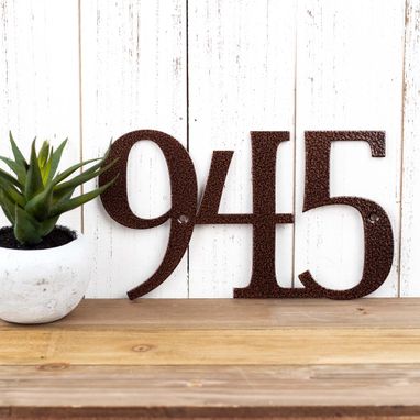 Custom Made Metal House Numbers, Outdoor House Number, Address Plaque, House Number Sign, Rustic