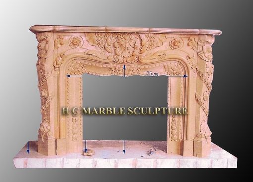 Custom Made Marble Surround Fireplace Mantle