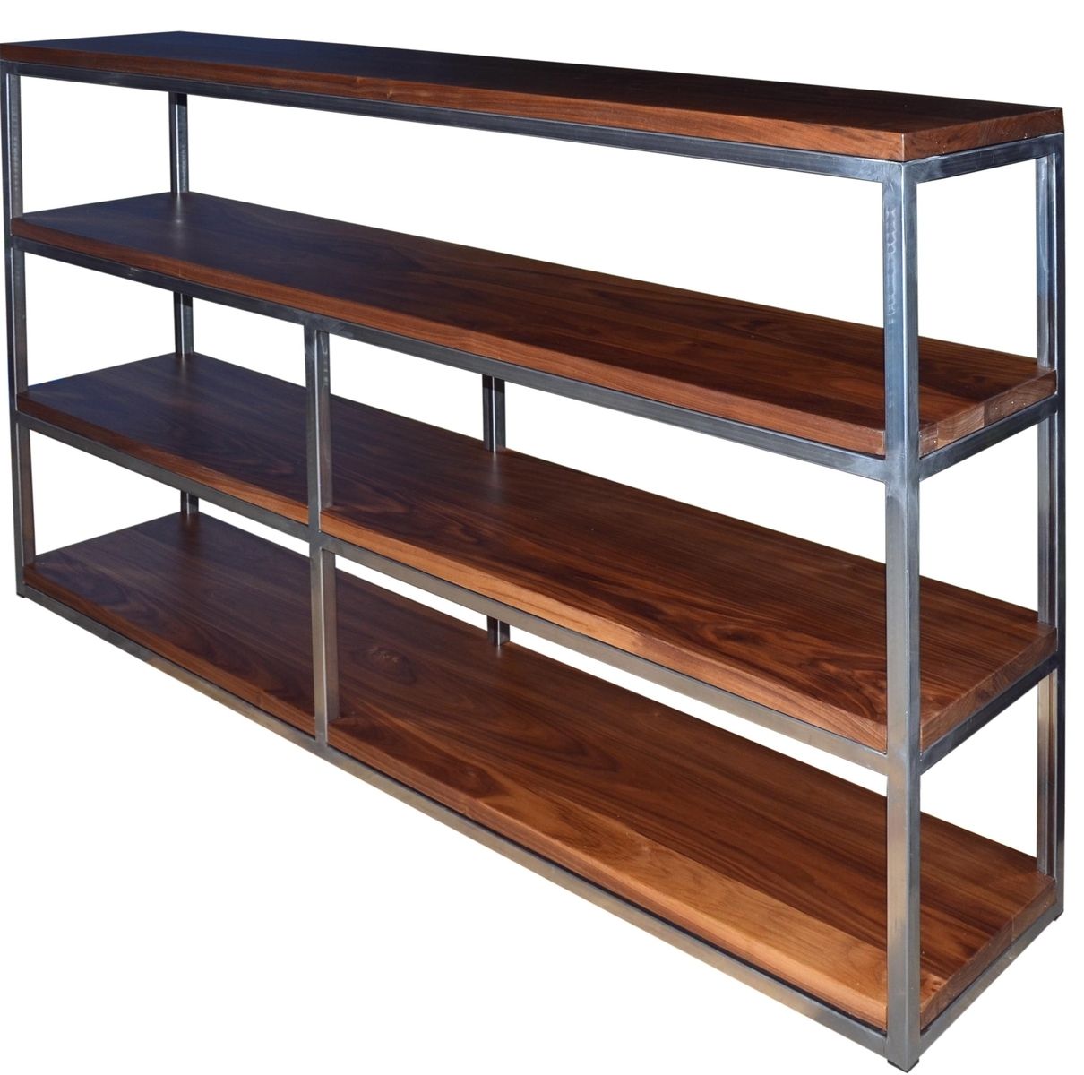 Industrial wood online and metal shelves