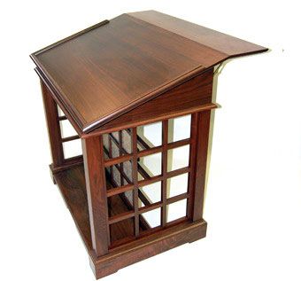 Custom Made Lectern With Storage And Step Stools