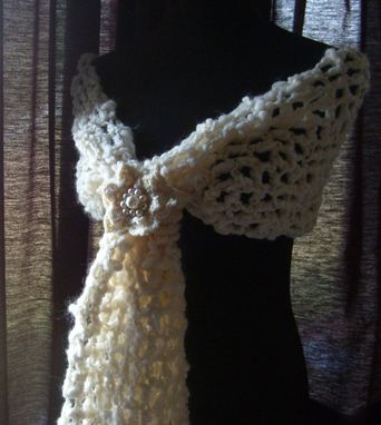 Custom Made The Fabulous Scarf - Wedding Wrap With Pearl Accents