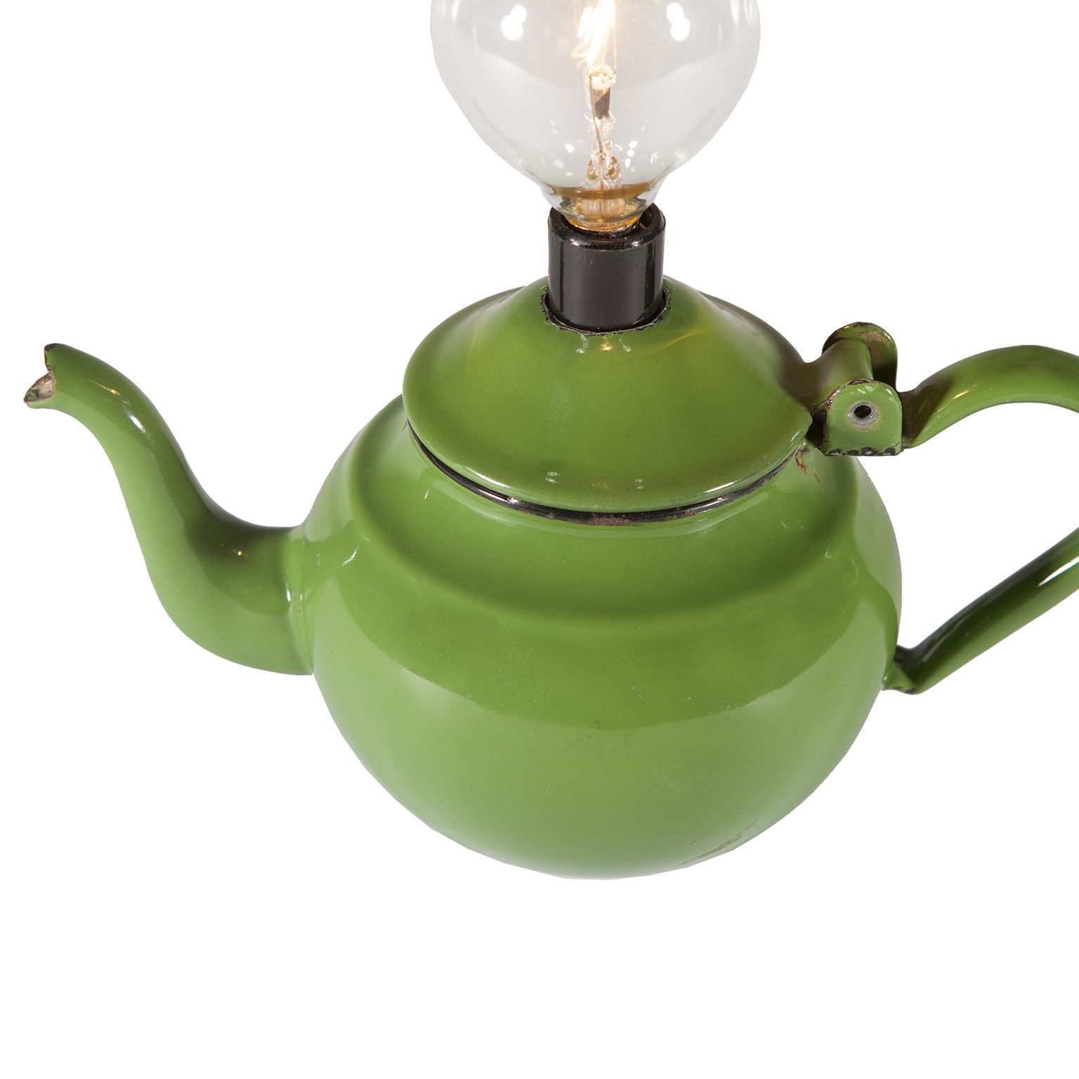 Buy Hand Made Vintage Green Teapot Kitchen Mini Lamp, made to order