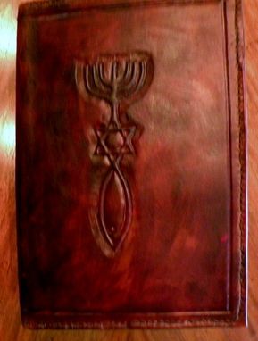 Custom Made Leather Cover For Jewish Bible