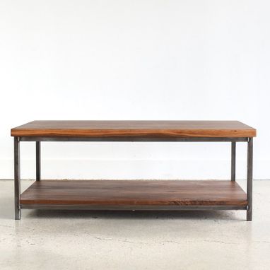 Custom Made Walnut Wood Coffee Table