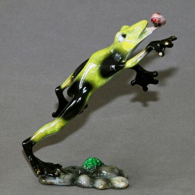Custom Made Gorgeous Bronze Frog Figurine Statue Sculpture Art Limited Edition Signed Numbered