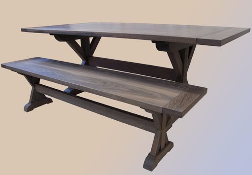 Custom Made Modern Picnic Style Table And Bench