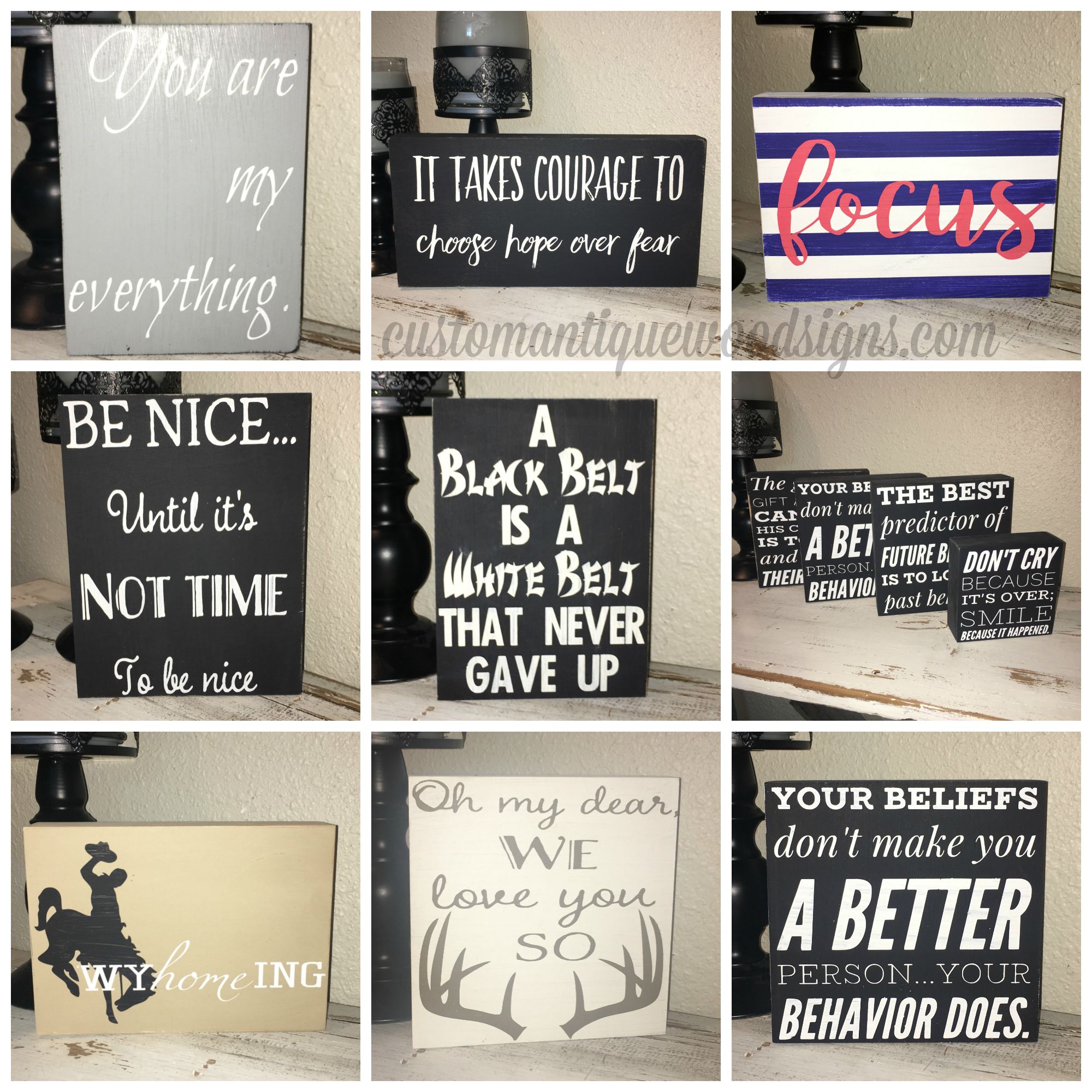 Hand Crafted Personalized Wood Quote Block You Choose The Quote