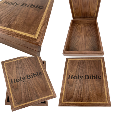 Custom Made Wooden Holy Bible Box