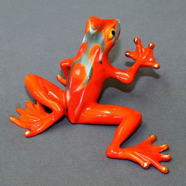 Custom Made Fabulous Bronze Frog "Hotrod" Figurine Statue Sculpture Limited Edition Signed Numbered