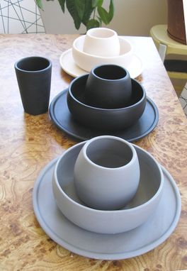 Custom Made Matte Porcelain Usa Made Cup- Grey