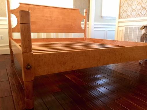 Custom Made Platform Bed With Turned Legs (Cherry)