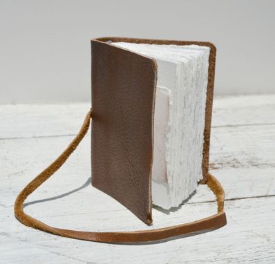 Custom Made Leather Bound Handmade Pocket Journal Hunter Outdoorsman Diary Art Notebook
