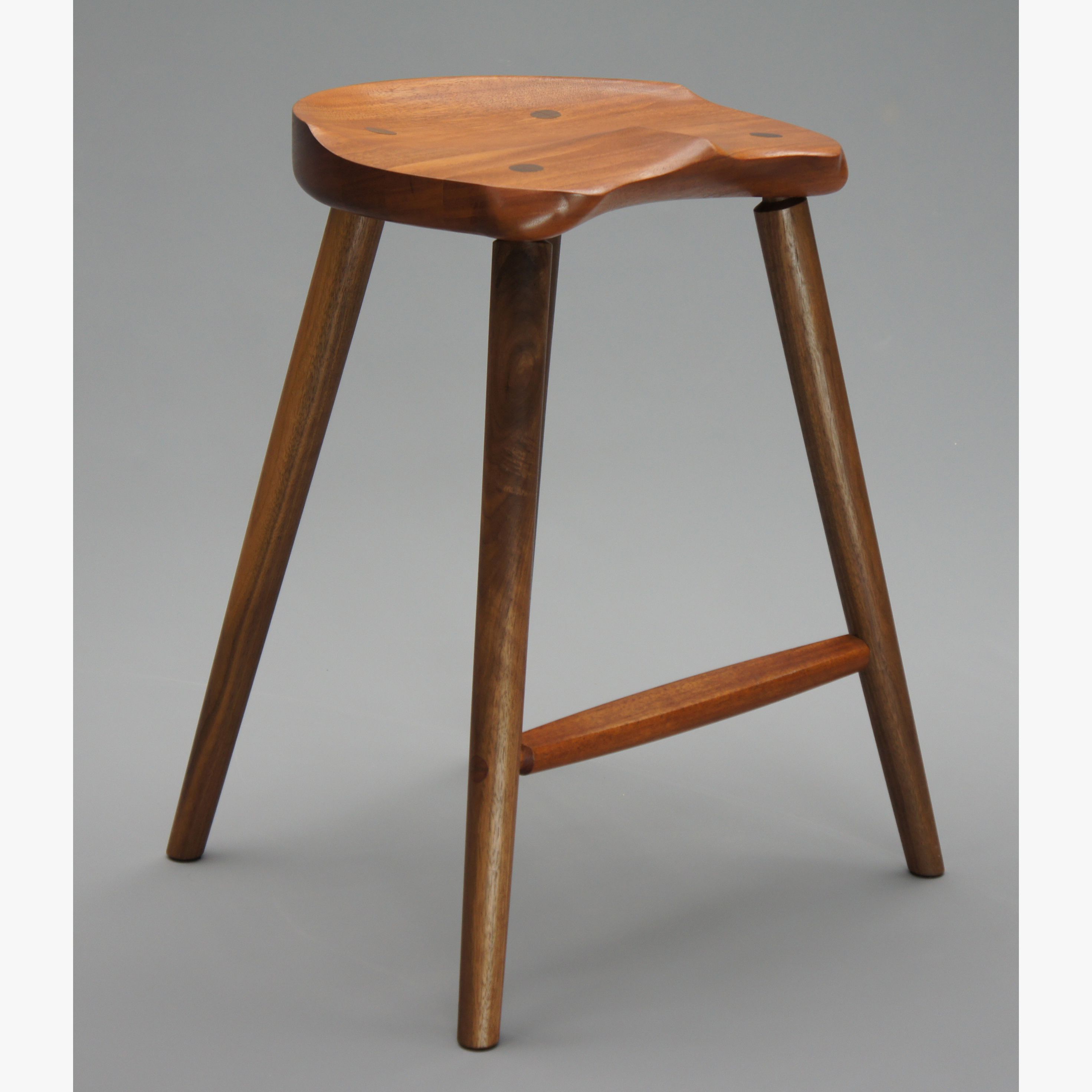 Buy Hand Made Saddle Seat Bar Stool (Counter Height), made to order