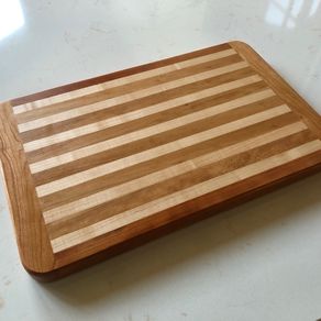 Natural hand crafted solid cherry live edge wood cutting board – Eaglecreek  Boards