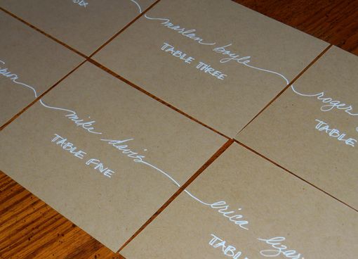 Custom Made Wedding Place Cards