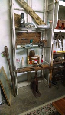 Custom Made Old Window Units Converted To Open Display Shelf