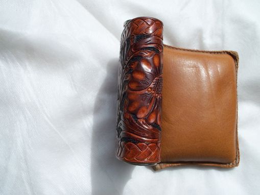 Custom Made Leather Covered Flask